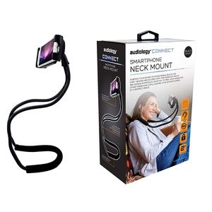 Audiology smartphone holder for neck. Hands free